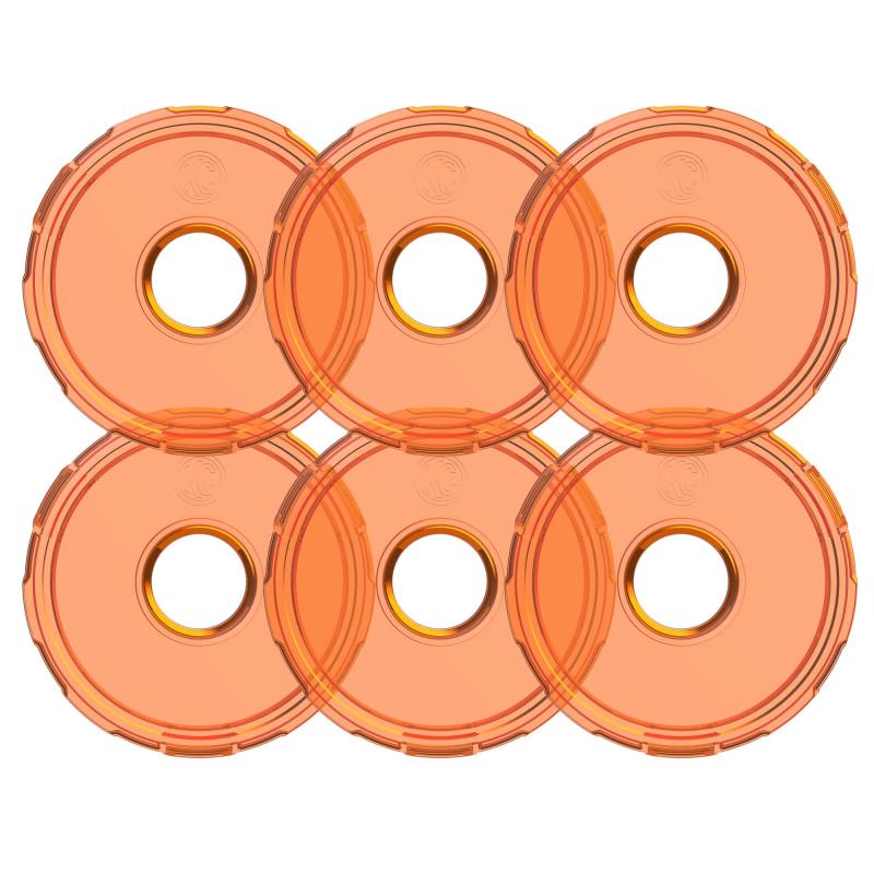 KC HiLiTES Cyclone V2 LED - Replacement Lens - Amber - 6-PK