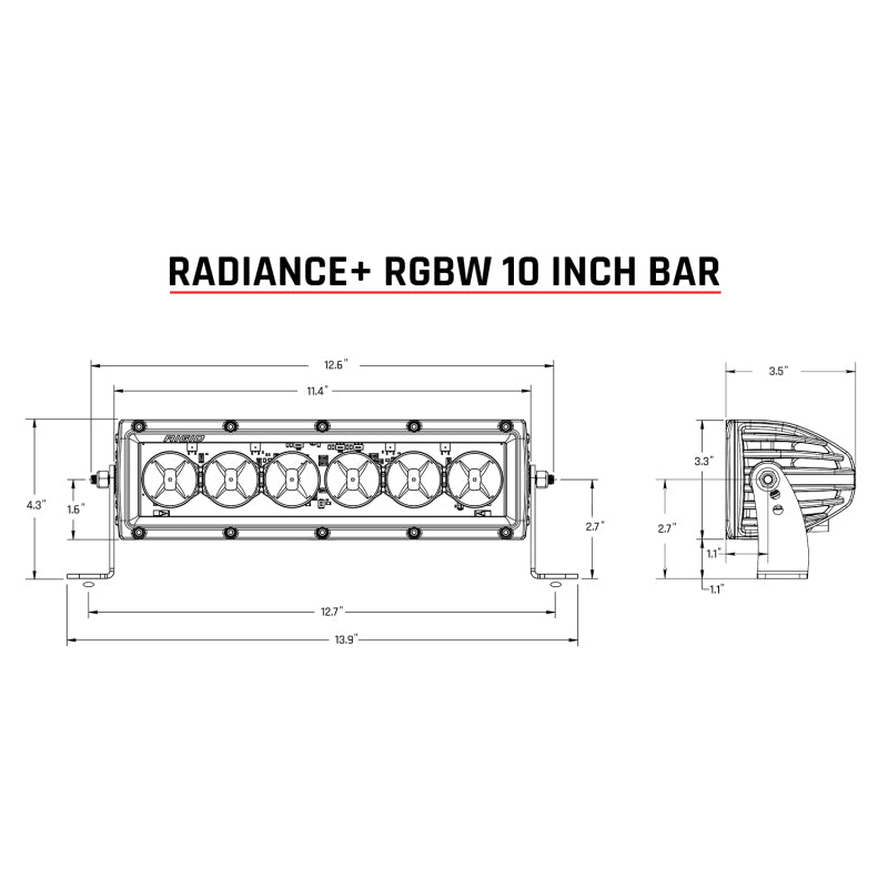 Rigid Industries Radiance+ 10in. RGBW Light Bar